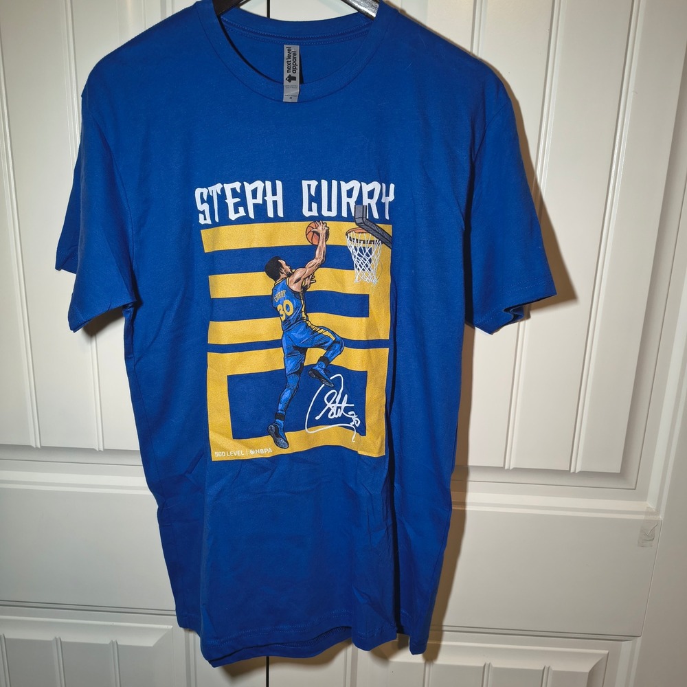 Steph Curry‎ Golden State Warriors 500 Level Blue Graphic T-Shirt Mens Medium